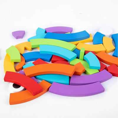 Wooden Rainbow Creative Blocks-Open ended wooden toys