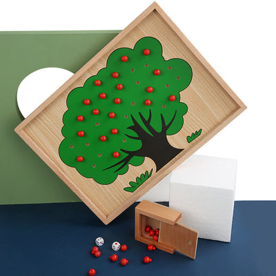 Jeu de comptage Montessori en bois en forme de pomme - Jouets éducatifs mathématiques