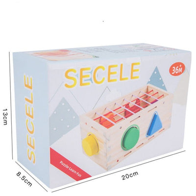 Boîte de formes en bois - Jouets éducatifs pour les mathématiques