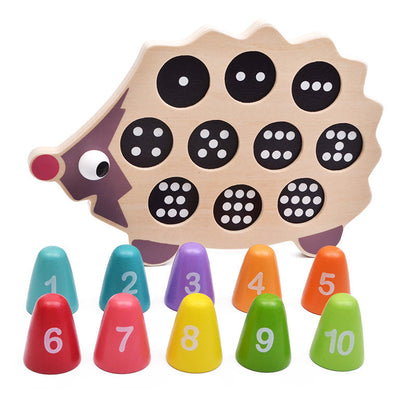Wooden Hedgehog Number Learning - Mathematics toys