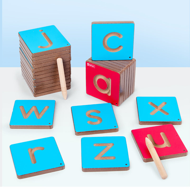 Wooden Colourful Tracing Boards - Best Alphabet and Number Learning Toys