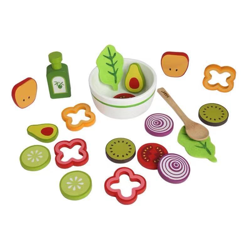 Wooden Fruit and Vegetable Salad Game - Open Ended Toys