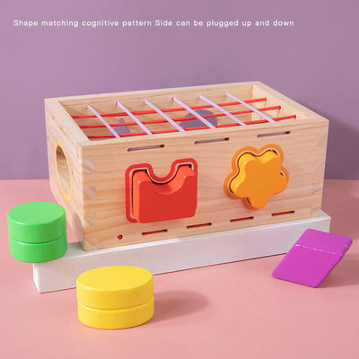 Boîte de formes en bois - Jouets éducatifs pour les mathématiques