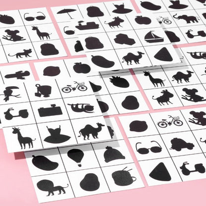 Wooden Find the Shadow Matched Images Game - Mathematics toys