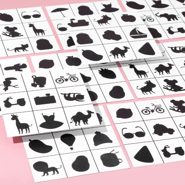 Wooden Find the Shadow Matched Images Game - Mathematics toys