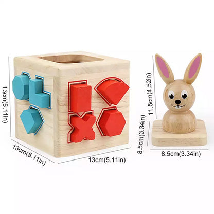 Wooden Rabbit Shape Box- Fine motor skills toys