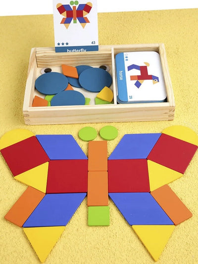 Rompecabezas creativo de aprendizaje paso a paso de madera - Juguetes educativos de matemáticas