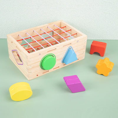Boîte de formes en bois - Jouets éducatifs pour les mathématiques