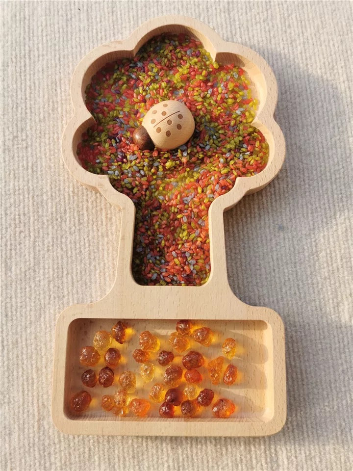 Wooden Tree Sensory Play Tray-Open Ended Play