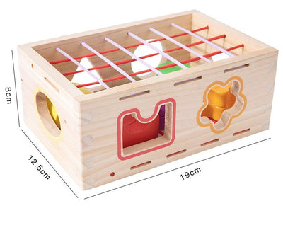 Boîte de formes en bois - Jouets éducatifs pour les mathématiques