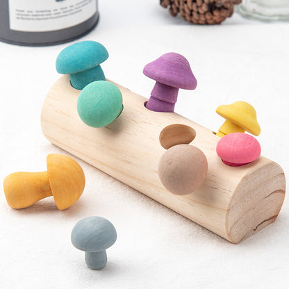 Wooden Mushroom Game- Fine motor skills toys