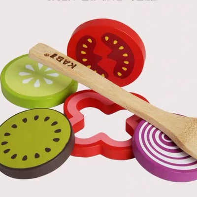 Wooden Fruit and Vegetable Salad Game - Open Ended Toys