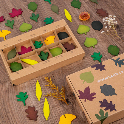 Woodland Leaves 40 pieces-Open ended wooden toys