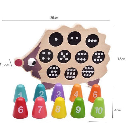 Wooden Hedgehog Number Learning - Mathematics toys