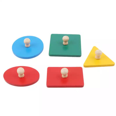 Jouet Montessori en bois avec puzzle de formes - Jouets pour la motricité fine
