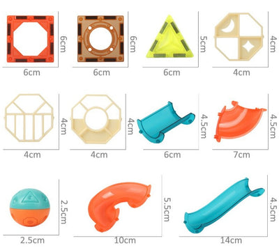 Circuit à billes magnétique DIY™ - Amusez-vous avec les billes scientifiques - Circuit à billes à carreaux magnétiques