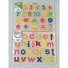 Little Tikes Wooden Puzzle Lower Case Alphabet or Counting and Numbers you Pick