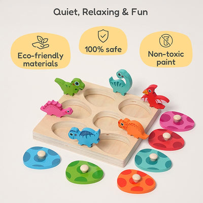 Fidtoy Dino Hatch and Match Puzzle for Toddlers 2+