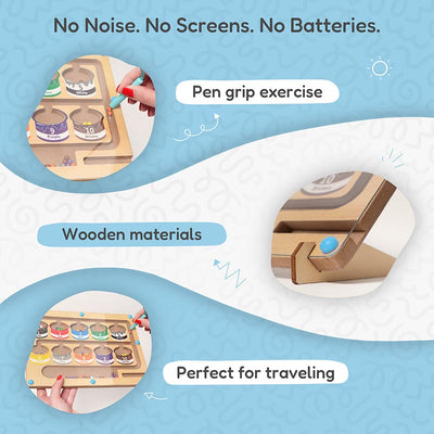 Fidtoy Magnetic Color Sorting Maze for Preschoolers – Fine Motor Learning Toy 3+