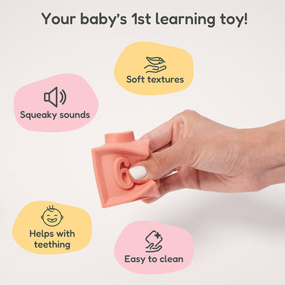 Fidtoy Silicone Sensory Stacking Blocks for Babies – Soft Teething Toy Set 6 Months+