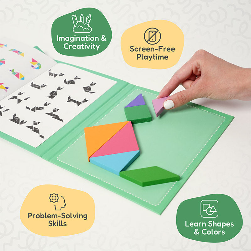 Libro de tangram magnético Montessori