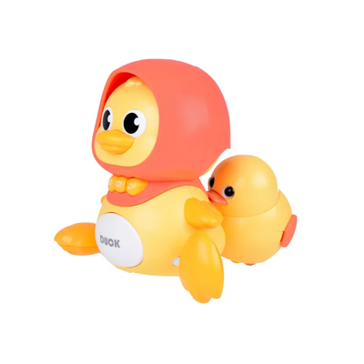 Fidtoy Jouet musical en forme de canard pour bébé avec son et lumière, idéal pour apprendre à ramper