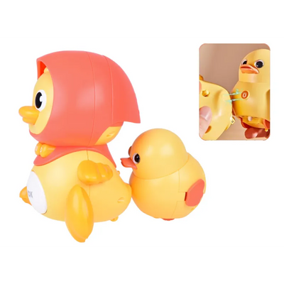 Fidtoy Jouet musical en forme de canard pour bébé avec son et lumière, idéal pour apprendre à ramper