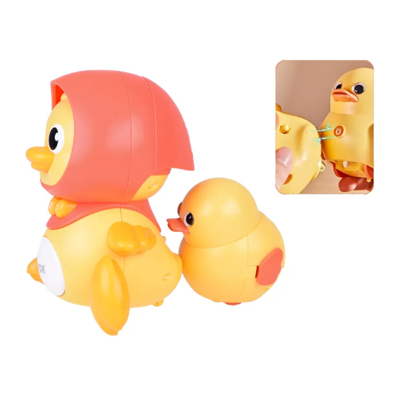 Fidtoy Jouet musical en forme de canard pour bébé avec son et lumière, idéal pour apprendre à ramper