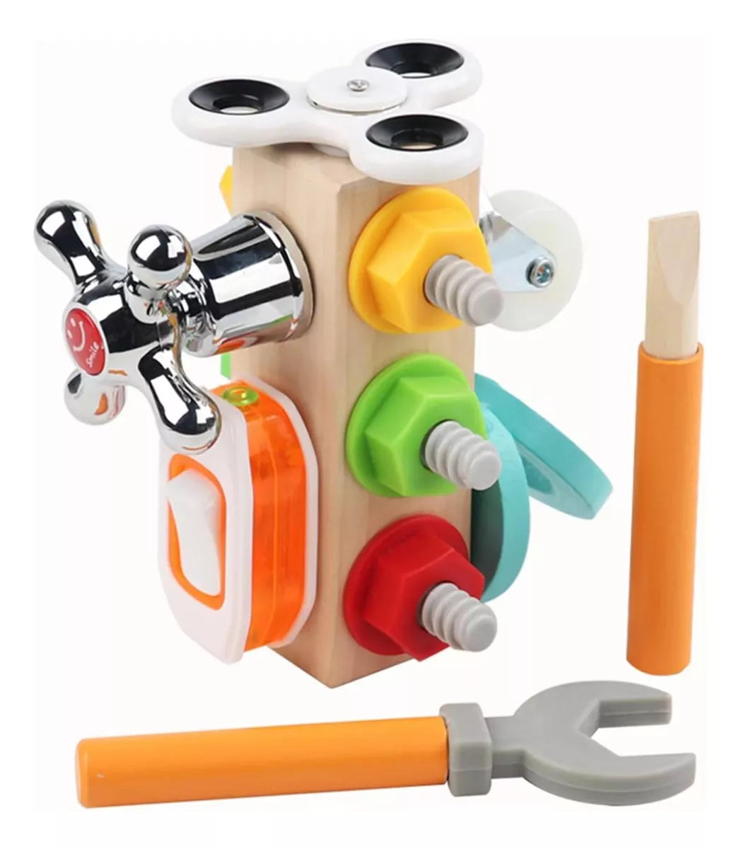 Kit de herramientas de combinación de tuercas de cubo de actividades de madera - 046