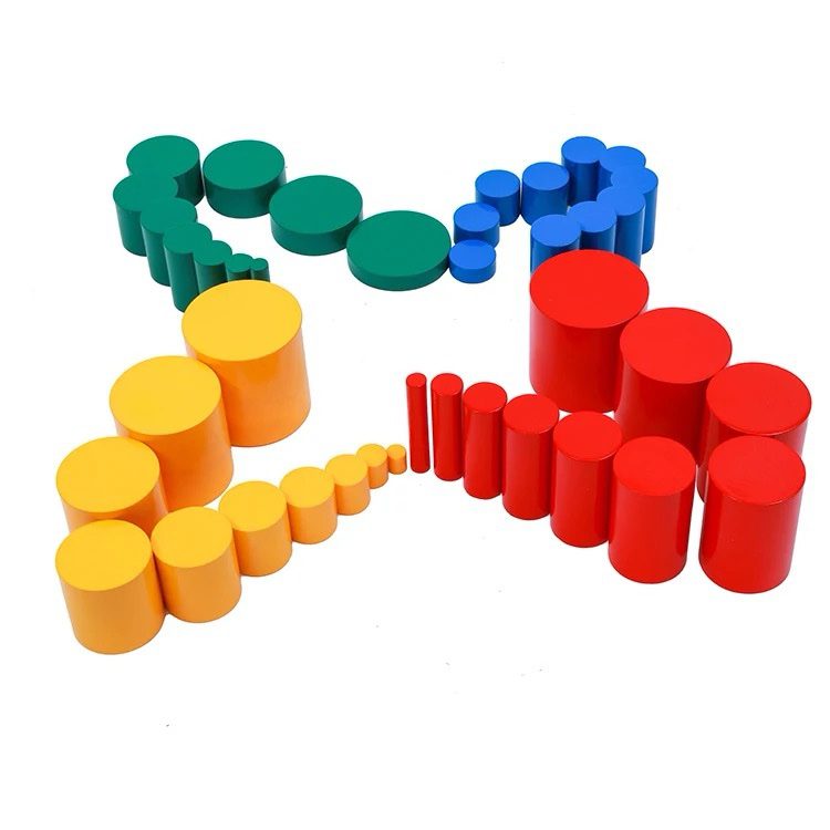 Montessori Knobless Cylinders with Control Cards - Sensorial Material