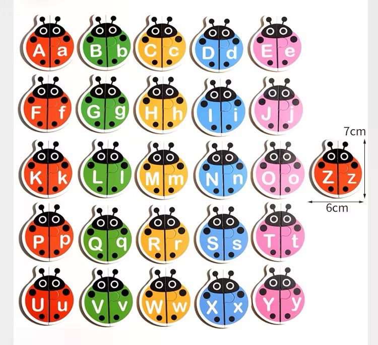 Ladybug Alphabet Matching Puzzle – Perfect for Toddlers, Preschoolers, Daycare and Bulk Gifting