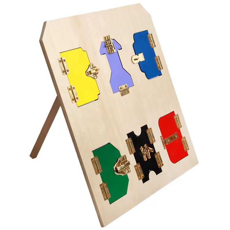 Montessori Latches Board | Toddler Lock and fastening Activity