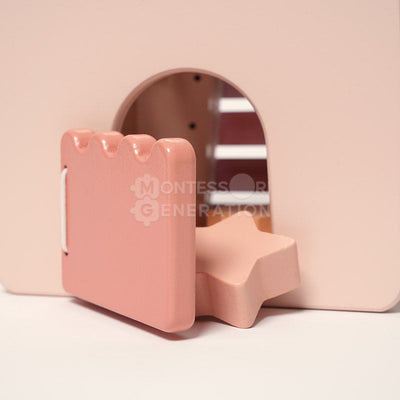 Juguete de castillo de actividades de madera Fidtoy para niños de más de 3 años, juego educativo