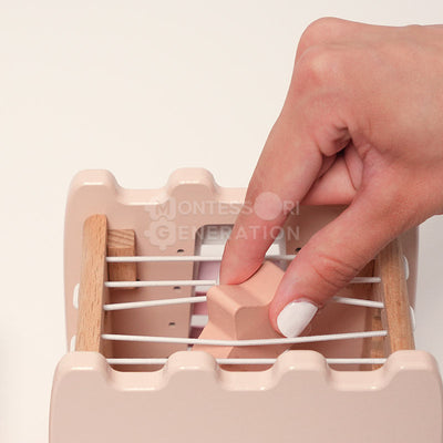 Juguete de castillo de actividades de madera Fidtoy para niños de más de 3 años, juego educativo