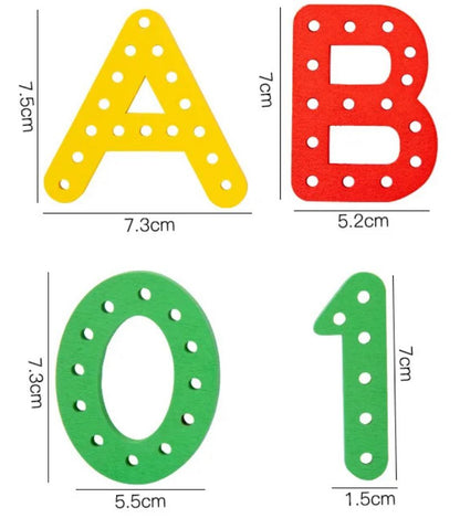 Letters and Numbers Lacing | Fine Motor and Early Literacy Activity