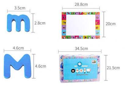 Magnetic Alphabets and Numbers Set – Educational Learning Toy for Early Literacy, Word Building and Math Skills