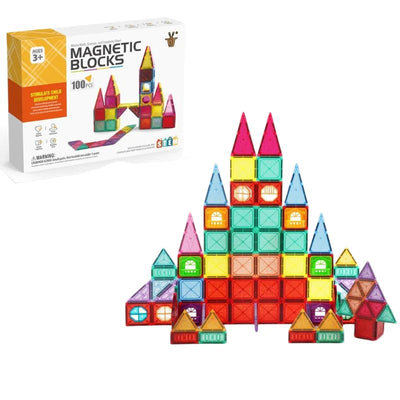 Fidtoy 110 Piece Magnetic Building Block Set for Kids