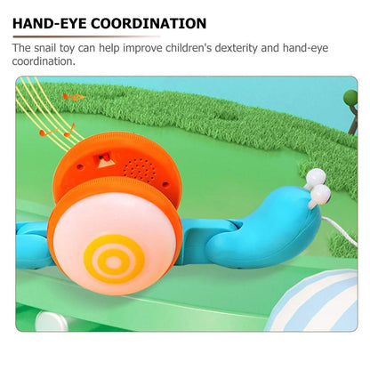 Musical Pull-Along Snail Toy 🐌🎵