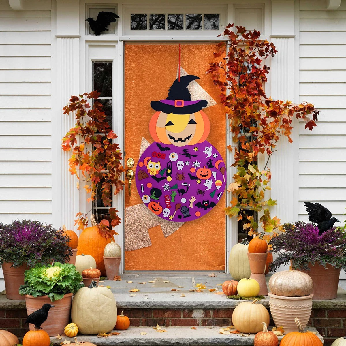 Montessori Felt Pumpkin Halloween Playset