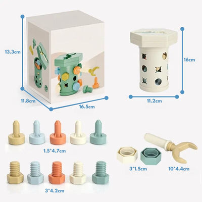 Montessori Technical Cylinder Screw and Unscrew