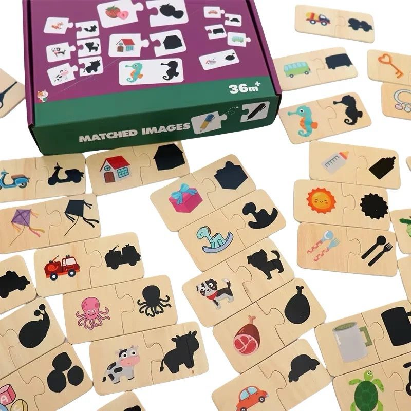 Shadow Matching Puzzles – Visual Discrimination and Logical Thinking Toy for Toddlers