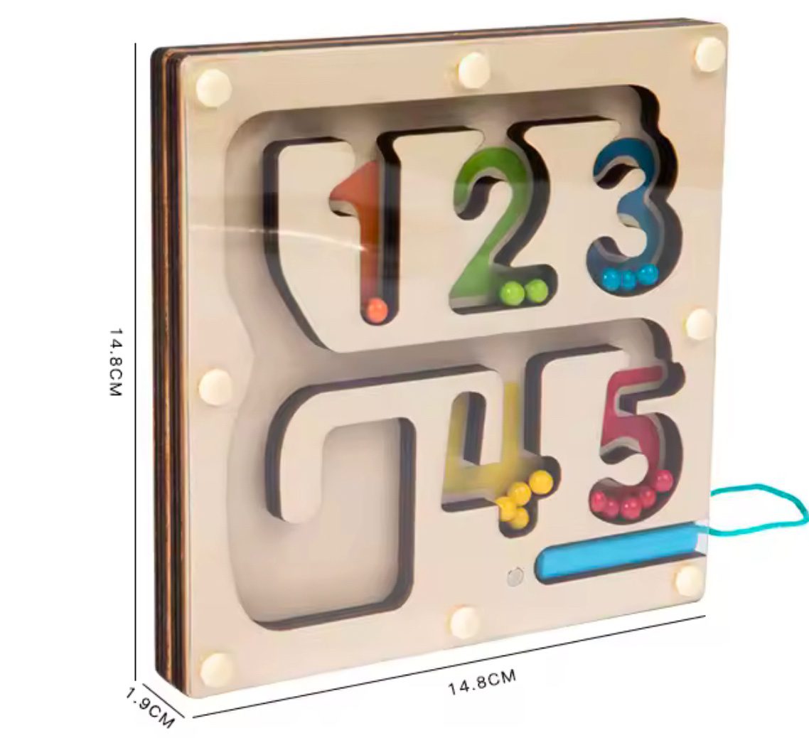 2-in-1 Numbers and Shapes Magnetic Maze