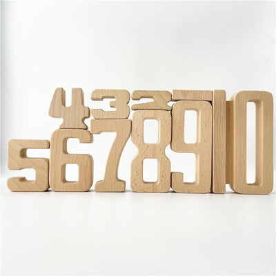 Fidtoy Mini Wooden Numbers Set Montessori Math Toy for Kids