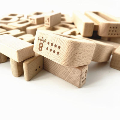 Fidtoy Mini Wooden Numbers Set Montessori Math Toy for Kids