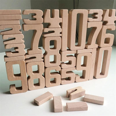 Fidtoy Mini Wooden Numbers Set Montessori Math Toy for Kids