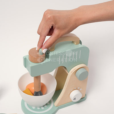 Fidtoy Wooden Mixer Toy Set for Kids 3+ Pretend Kitchen Play