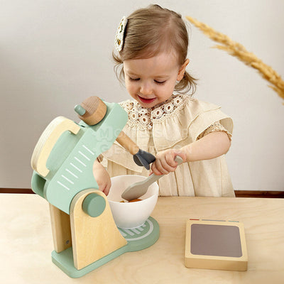 Fidtoy Wooden Mixer Toy Set for Kids 3+ Pretend Kitchen Play