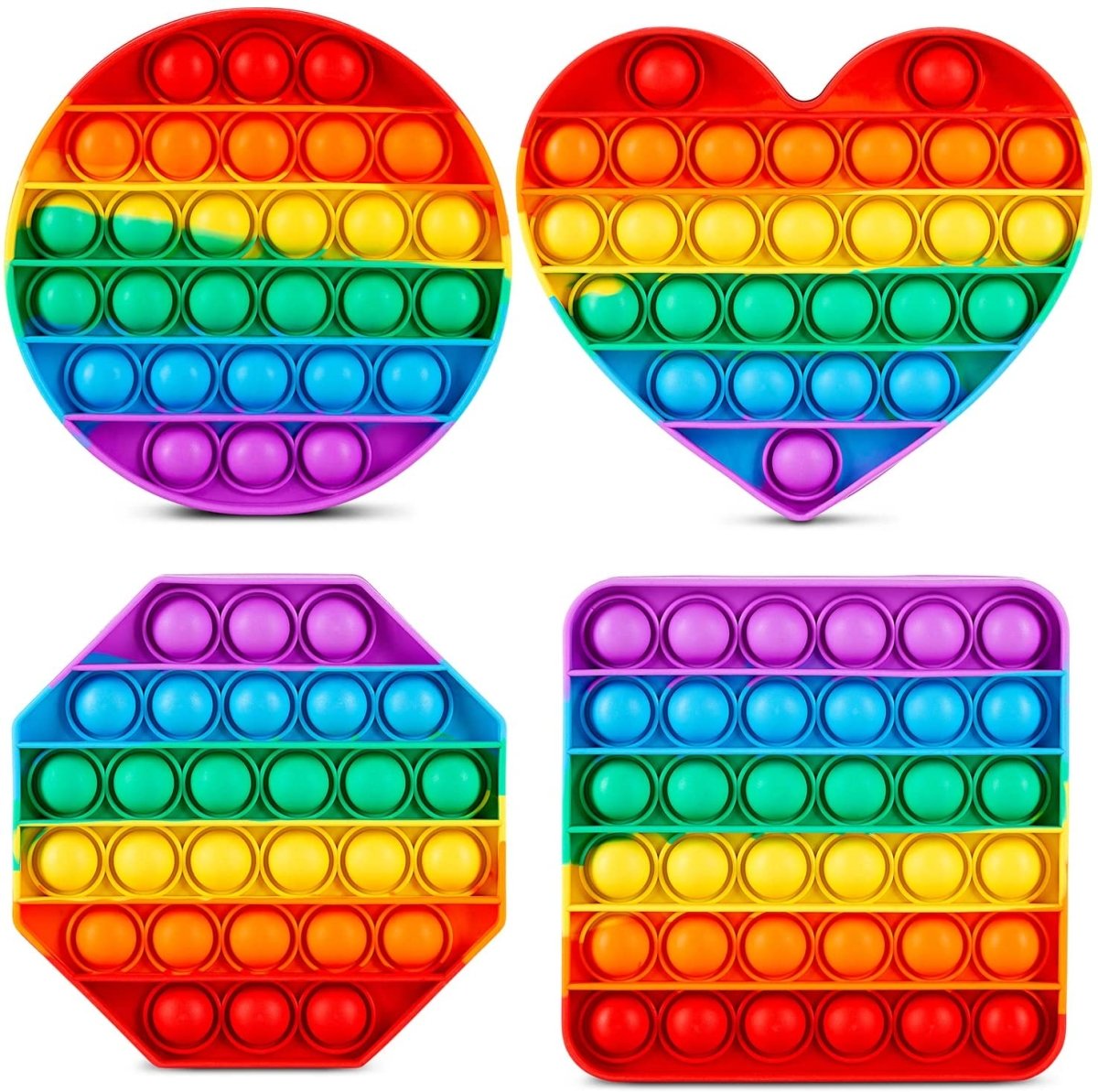 Montessori 4 Pack Rainbow Pop Fidget