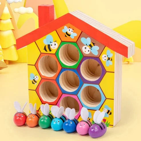 Fidtoy Montessori Bee Sorting Toy for Toddlers Fine Motor Skills