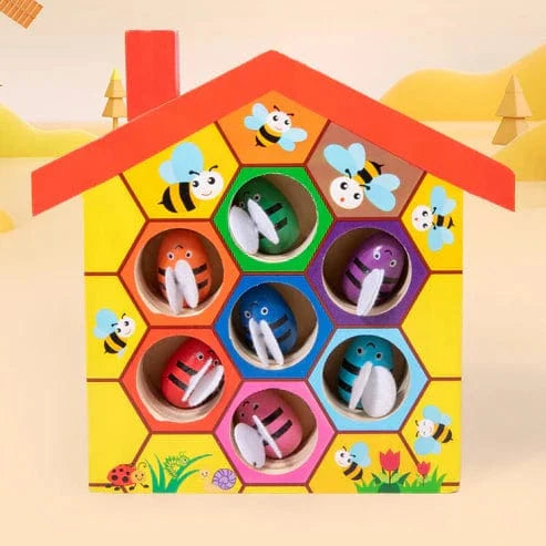 Fidtoy Montessori Bee Sorting Toy for Toddlers Fine Motor Skills